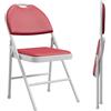 RBFGYIOP Sedie pieghevoli imbottite salvaspazio - struttura in metallo con cuscino in pelle PU - schienale alto ergonomico - piedini antiscivolo - ideali per sala da pranzo, ufficio, interni ed