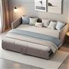Aneutr Divano letto convertibile a 2 posti 90/180 x 200 cm, divano letto imbottito con rete a doghe, divano letto estraibile, estensibile, tessuto velluto(senza materasso) (grigio)