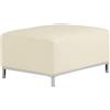 Beliani Pouf poggiapiedi ottomano in pelle beige