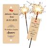 Mr Pubblicità - n.100 Cartoncino Etichette Stelline Scintille Matrimonio Personalizzati - Decorazioni Nozze, Sposi, Anniversario, Compleanno, Feste - Aggiungi Nomi e Frase a Scelta (Modello 6)