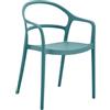 Rebecca Mobili Sedia da Esterno, Sedia Impilabile, Blu Petrolio, Polipropilene, Salvaspazio, Stile Moderno, per Interno o Giardino - Misure HxLxP: 81 x 57 x 51,5 cm - Art. RE7193V3