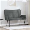 Traylux Divano a 2 posti, grigio scuro, 115 x 61 x 87 cm, in tessuto con telaio robusto, seduta confortevole, design elegante, ideale per soggiorno, camera degli ospiti o ufficio, kit di montaggio