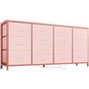 RBFGYIOP Mobile ingresso con 14 cassetti - Porta TV cassettiera per camera da letto - Adatto a TV 65-75 - Centro multimediale in tessuto con prese di corrente - Per soggiorno, corridoio, armadi -