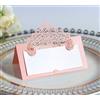 Yulakes 50 pezzi con corona, segnaposto per nome, per compleanno, matrimonio, battesimo, festa, Natale (rosa)