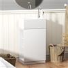 TWSOUL Mobile lavabo con mobiletto, mobiletto per lavabo 40 cm di larghezza, armadi da bagno, set di mobili da bagno con lavandino, per piccoli bagni ospiti, 40 x 20 x 100 cm (bianco)
