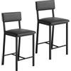RBFGYIOP Comodo Set Di 2 Sgabelli Da Bar - Sgabelli Da Bancone Dal Design Classico Con Schienale e Poggiapiedi - Altezza Seduta 65 cm - Seduta Imbottita - Robuste Gambe in Metallo - Perfetti Per Cucin