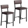 RBFGYIOP Comodo Set Di 2 Sgabelli Da Bar - Sgabelli Da Bancone Dal Design Classico Con Schienale e Poggiapiedi - Altezza Seduta 65 cm - Seduta Imbottita - Robuste Gambe in Metallo - Perfetti Per Cucin