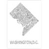 Handmade Washington DC stampa con scarabocchi all'interno del ritratto | Molti dettagli su città distretto della capitale degli Stati Uniti | poster di arte illustrazione in bianco e nero drawinside