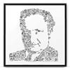 Handmade Martin Heidegger stampa con scarabocchi all'interno del ritratto | Molti dettagli su il filosofo tedesco creatore del concetto Dasein | poster arte illustrazione in bianco e nero illustrare drawinside