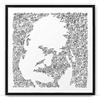 Handmade Victor Hugo stampa con scarabocchi all'interno del ritratto | Molti dettagli su lo scrittore, politico francese e grande uomo | poster di arte illustrazione in bianco e nero drawinside