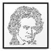 Handmade Ludwig Van Beethoven stampa con scarabocchi all'interno del ritratto | Molti dettagli su | poster di arte illustrazione in bianco e nero drawinside