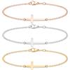 Handmade Cristiano bracciale donne 14K oro croce Jesus battesimo per bebè ragazza protezione Festa della Mamma Natale anniversario