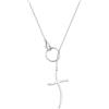 Handmade Argento croce collana donne Jesus battesimo per ragazza crocifisso ciondolo primo comunione Festa della Mamma Natale anniversario compleanno