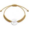 Handmade Fede Over Fear bracciale personalizzato disco su misura Macrame Festa della Mamma Natale anniversario compleanno
