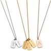 Handmade Argento sterling 925 barra Collana Ciondolo inciso primo targhetta gioielli delicato per l'anniversario lettera