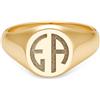 Handmade Personalizzato anello chevalier su misura iniziale argento sterling monogramma stile gotico antico lettera per mamma Festa della Mamma Natale anniversario