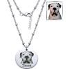Vero Bijoux Collana con Foto Incisa Personalizzata in Acciaio Inox - Incisione Laser Nitida e Perfetta della Fotografia - Made in Italy