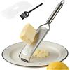 KLEHOPE Grattugia, 304 in Acciaio Inossidabile, Grattugia per Formaggio, Hangovole, Grattugia Limone Scorza, con Coperchio e Spazzola, per Limoni, Formaggio, Verdure