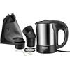 Unold, bollitore da viaggio, 0,5 l, 1000 W, acciaio inox/nero