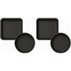 Terryshop74® Set 2 Teglie per Friggitrice ad Aria - 1 Quadrata 20,4x20,4x5 cm + 1 Rotonda Ø20x6 cm - Antiaderenti per Air Fryer 5-8 Litri - Accessori per Cottura Senza Olio (Confezione da 2)