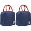 unycos - Borsa Termica 7L Manutenzione di Freddo e Caldo per Uomo/Donna/Bambino, Borsa Frigo Impermeabile Interno in Alluminio, Facile da Pulire, Lunch Box Leggera e Portatile (Blu) (Confezione da 2)