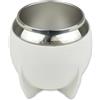 Delicatino - Tazza Mate Campo in acciaio inox bianco da 200 ml, esterno in plastica senza BPA, rimovibile, set da tè mate, a doppia parete, peso leggero, caldo o freddo, bombilla non inclusa