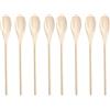 Powersell 4x Cucchiai da Cucina in Legno di Faggio - Set Utensili per Cucinare, Arrostire e Cuocere al Forno - 30,5 cm Design in un Unico Pezzo - Accessori Antigraffio - Paletta, Mestolo (Confezione da 2)