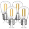 Bonlux Lampadine E27 LED, Lampada 12V 4W, 3000K, Basso Voltaggio Attacco E27 per Sistemi Solari Off-Grid, Camper, Nautica, Garage, Giardino - AC/DC 12-24V, 4 Pack