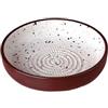 Beamel Home Piatto Grattugia in ceramica fatta a mano design decorativo utensili cucina arte funzionale stoviglie artigianali (Brownie, Grande)