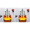 WANGZAIZAI Teiera, teiera in vetro da 450ml Teiera con infusore, microonde e piano cottura sicuro, colino da tè per tè sfuso e tè in fiore. (Confezione da 2)