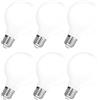HUAMu E27 LED lampadina opalina a globo, 5 Watt (equivalente a 50 Watt), 500 Lumen, luce bianco caldo 2700K, lampadina G80, Ø 8cm, 6 Pezzi