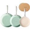 Redchef Set di pentole in ceramica, a induzione, 6 pezzi, rivestimento antiaderente, 20/24/28 cm, per tutte le fonti di calore, senza PTFE, senza PFAS, senza PFOA, adatto per induzione, utilizzabile