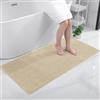 OLANLY Tappetino da bagno in ciniglia, antiscivolo, grande, 70 x 150 cm | Tappeto da bagno lavabile, morbido, assorbente, decorazione per il bagno, beige