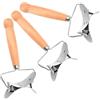 WATIIFUFU Set 3 Pezzi Tagliapasta per Ravioli in Acciaio Inossidabile e Legno | Forma Tonda, Argento, Leggero e Compatto, per Ristoranti Noodles e Colazioni, Utensile da Cucina