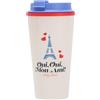 Blue Sky Studios Emily in Paris - Thermos da 450 ml con coperchio a vite, a prova di perdite, senza BPA, tazza da viaggio a doppia parete