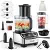 FIMEI Robot da Cucina Multifunzione 1300W, 3 Velocità e Funzione Impulso, Tritatutto 3,5L, Frullatore 1,5L, Smerigliatrice, Spremiagrumi, Impastatrice, Frusta, Grattugia, Disco Rotante
