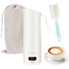 SUPRBIRD 5 in 1 Bollitore elettrico portatile veloce,400 ml mini bollitore da viaggio,Involucro interno in acciaio inox 304,senza BPA, con regolazione della temperatura, spegnimento automatico, per tè,caffè