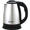 DIGIQUEST Bollitore Elettrico IRON KET 18, Acciaio Inox Satinato, 1.8 Litri, 1500W, Spegnimento Automatico