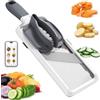 Generico ELITE CONNECT | Mandolina professionale regolabile da 1mm a 4mm | Affettaverdure da cucina con lama in acciaio | Tagliaverdure sicuro con protezione dita | Ideale per frutta e verdure | Ebook 0