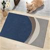 LNXSESN Zerbino Ingresso Grigio Blu Reale Tappeto Moderno Poliestere Antivegetativa Zerbino Esterno Addensare Tappeto Ingresso Interno Antiscivolo Tapetto Soggiorno Moderni 40x60cm