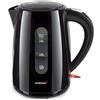Korona Bollitore elettrico 20130 con capacità di 1,7 litri, nero - potente fornello con una base a 360°