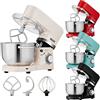 Arebos Impastatrice Planetaria 1500 W | Robot da Cucina 5,5 L | Crema | Robot da cucina multifunzione | 2 ciotole 4,5 L + 5,5 L | Impastatore planetario con ganci | 6 velocità con impulso | Crema