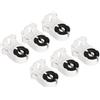 PATIKIL 6pz T8 Fluorescente Luce Supporto Lampada Presa G13 Bianco Nero | Base, Non-Deviata, per LED Fluorescente Tubo Sostituzione