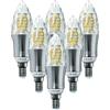 Generic Lampadina a candela LED E14 12W 85-265V/AC Equivalente 100W Bianco caldo/freddo 1200Lm Luce a candelabro(Cold White 6000K)