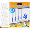 KEEPOW 5 sacchetti per aspirapolvere Miele Complete C3 C2 C1, Classic C1, S2 S5 S8 Series, GN 3D Efficiency sacchetti per aspirapolvere, con 3 set di filtri, 1 spazzola per la pulizia