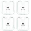 TBE LIGHTING Lampade a risparmio energetico CFL da 16 W, 2D, 2 pin, lampadine fluorescenti DD, attacco base GR8 a 2 pin, lunga durata, bianco freddo 6500 K (confezione da 4)