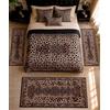 Pierre Tappeti Parure Scendiletto Persian Animalier 3 Pezzi, Tappeto Camera da Letto 100% Polipropilene, Resistenti e Facili da Pulire Dis. MACULATO (1pz 70x130 cm + 2pz 55x115 cm)