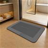 Generic Tappetino da bagno in diatomite ad asciugatura rapida, super assorbente, antiscivolo, grigio scuro