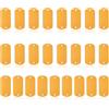PATIKIL 25pz Targhette Alluminio Incisione Laser Etichette 5x3cm Giallo | 2 Fori, Etichette Lamiera Alluminio Grezza, Spazi Grezzi Incisione Metallo, Timbratura Rettangolari, per Etichette Cane