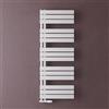 doporro Scaldasalviette Termoarredo da Bagno 131x50 cm per Parete | Colore Bianco, Acciaio al Carbonio, Montaggio a Parete, Riscaldamento ad Acqua Calda, Funzione Portasciugamani
